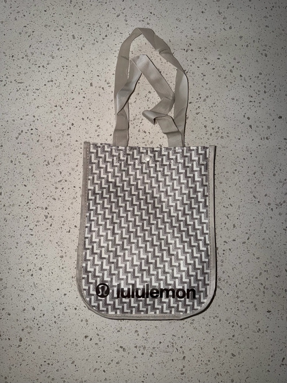 lululemon athletica Gray and White Patterned Tote